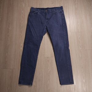 Uniqlo Ezy Corduroy Jeans XL 36x30 Blue Skinny Leg Mid Rise Casual